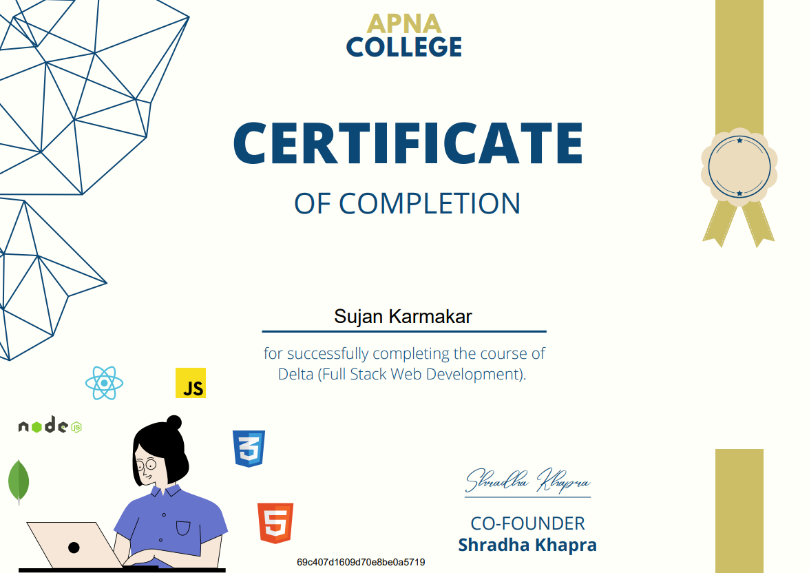 Full Stack Web Development Certificate