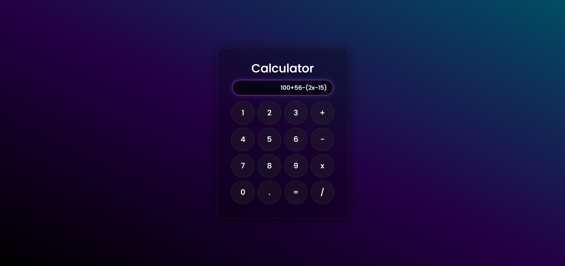 Calculator Webpage